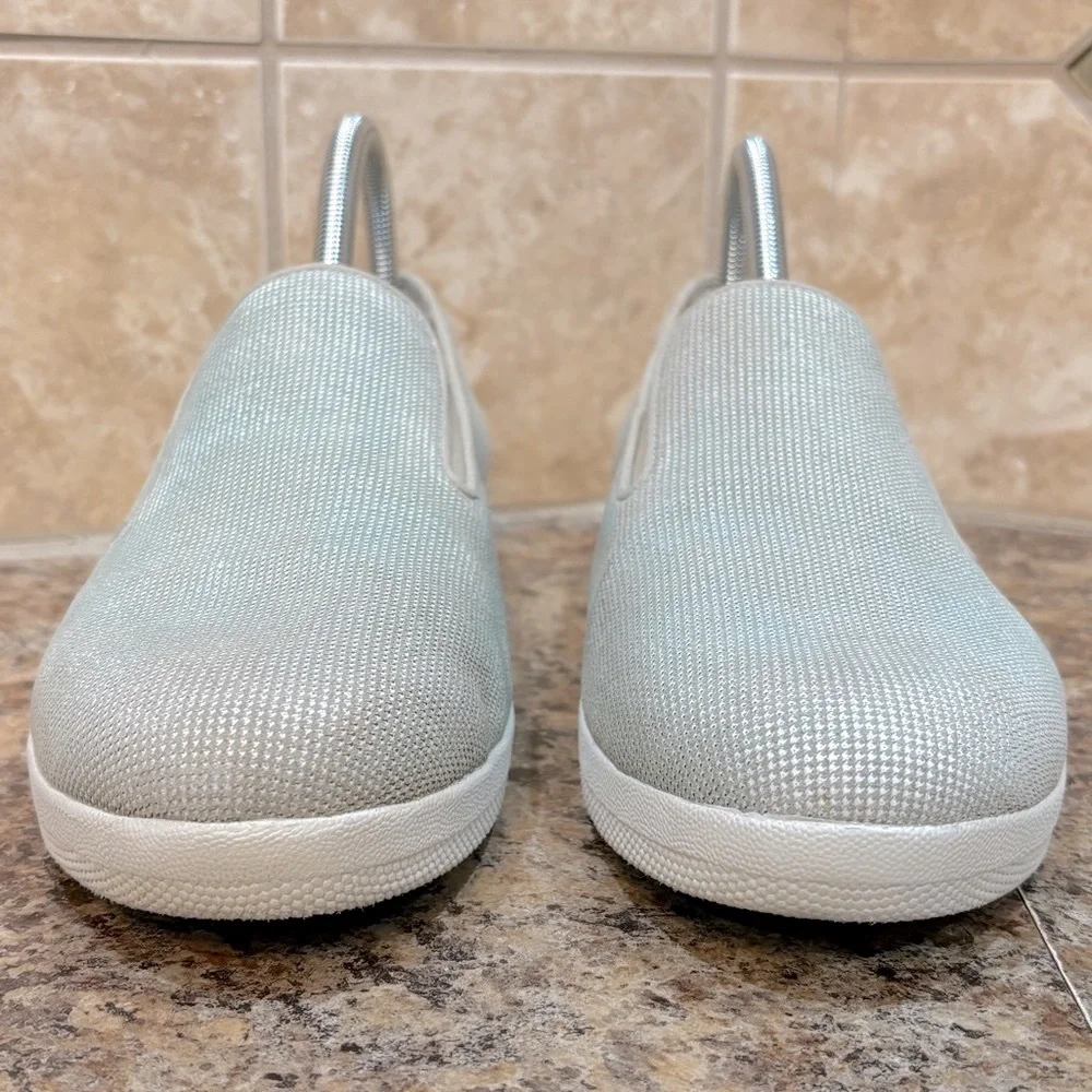 FitFlop Superskate Silver Comfort Loafer Sneaker Size 10 - Picture 3 of 12